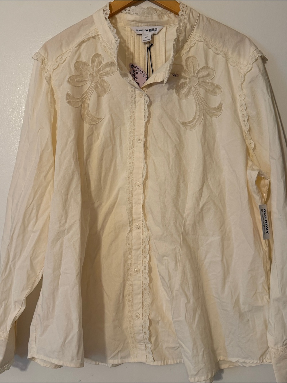 NWT Old Navy X Anna Sui collab XXL button down shirt